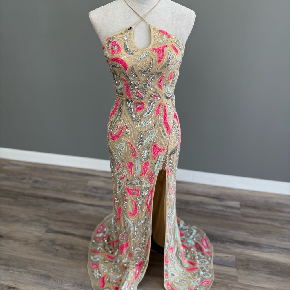 Aleta Multi Sequin Prom Dress 866
